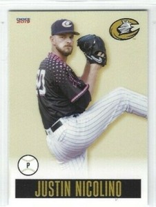 2019 Charlotte Knights (Triple A-Chicago White Sox) Justin Nicolino