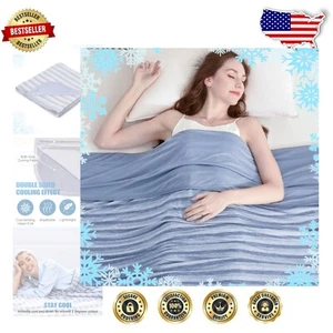 King Size Double-Sided Cooling Blanket - Breathable & Lightweight for Summer - Picture 1 of 12