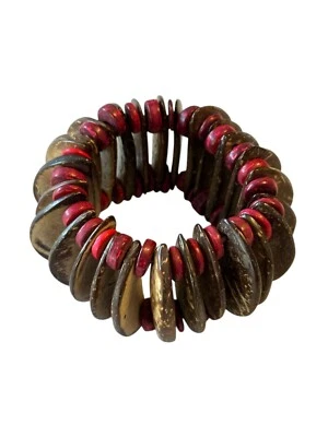 Women Fashion Hair Band or Bracelet Coconut shell bracelet Jewelry Handmade - Image 1 of 3