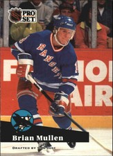 1991-92 (RANGERS) Pro Set #165 Brian Mullen UER