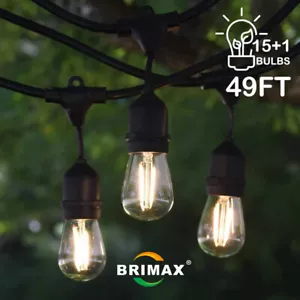 Mains Solar USB Powered Festoon String Fairy Lights for Outdoor Porch Xmas Light - Picture 1 of 34