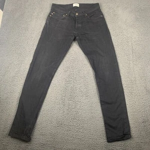 Pantalones de mezclilla japoneses con ribete negro ajustados 31x34 Jone Livid para hombre elásticos desteñidos - Imagen 1 de 15
