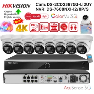 Hikvision 8CH 4K AI 8MP ColorVu3.0 IP CCTV System Dual MIC IR AcuSense3.0 POE AU - Picture 1 of 26