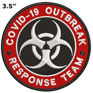 COV*D 19 EQUIPO DE RESPUESTA AL BROTE Bio Peligro Bordado Parche Hierro Insignia - Imagen 1 de 12