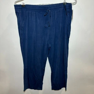 Women's Plus Size Beautifully Soft Cropped Pajama Pants - Stars Above Navy 4X - Picture 1 of 2