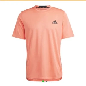 Adidas Aeroready Design For Movement Tshirt in Peach Size Men’s Small Primegreen - Picture 1 of 10