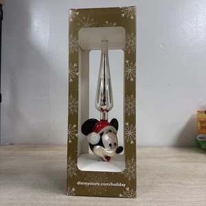 Disney Parks Store Christmas Tree Topper Mickey Mouse Blown Glass  - Picture 1 of 6