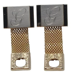 Vintage Hickok Mesh Gold & Silver Tone Initial "G" Cufflinks #J-4 - Picture 1 of 9