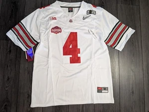 Jeremiah Smith #4 Ohio State Buckeyes weiß 🏈Trikot genäht Größe Medium - Bild 1 von 4