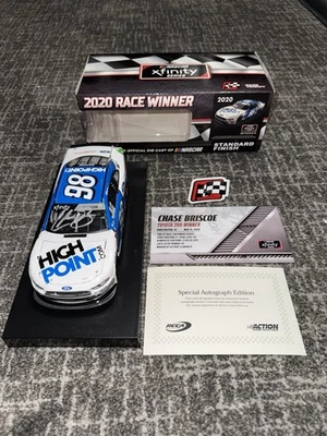 Chase Briscoe #98 High Point Darlington 2020 carrera victoria certificado de autenticidad autografiado 1:24 Foto 1 de 4