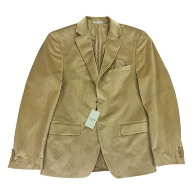 Alfani Mens Slim Fit Solid Velvet Sport Coat Camel 36S - Image 1 of 4