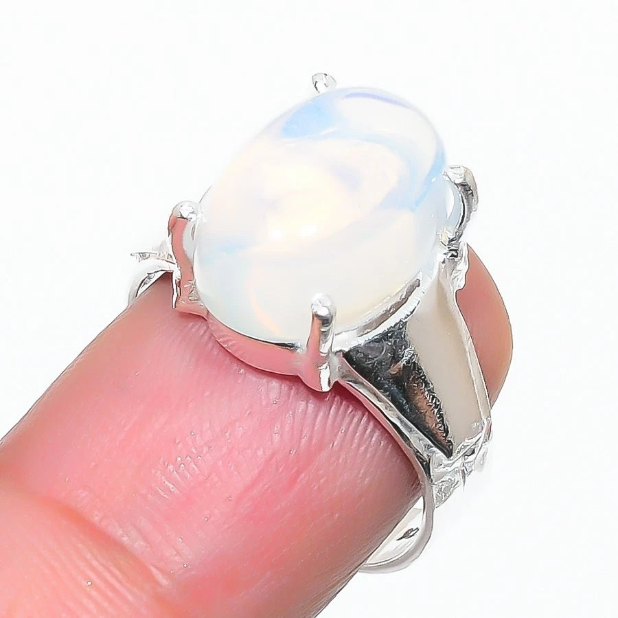 Fire Oplas Gemstone 925 Sterling Silver Jewelry All Size Ring For Gift - Image 1 of 1