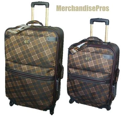 2 PIEZAS EQUIPAJE GIRATORIO VERTICAL 4 RUEDAS EXPANDIBLE OLEG CASSINI 21" Y 27" Foto 1 de 4