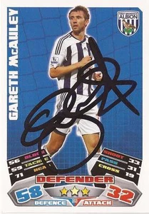 GARETH McAULEY SIGNED WEST BROM 2011/2012 MATCH ATTAX TRADING CARD+COA - Picture 1 of 1