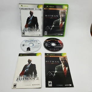 Hitman 2: Silent Assassin & Hitman Blood Money Microsoft Xbox Complete Bundle VG - Picture 1 of 7
