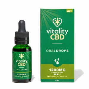 Vitality CBD Oil Drops Hemp Natural Flavour Strength 600mg-1200mg PURE CBD 30ml - Picture 1 of 18