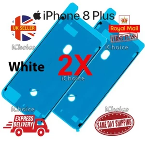 2X White iPhone 8 Plus LCD Frame Adhesive Waterproof Seal Sticker Replacement - Picture 1 of 4