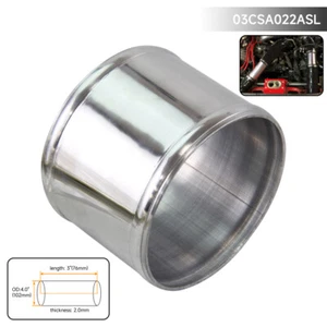 Polished Alloy Aluminum Hose Adapter Joiner Pipe Connector 102mm 4 inch OD - Picture 1 of 9