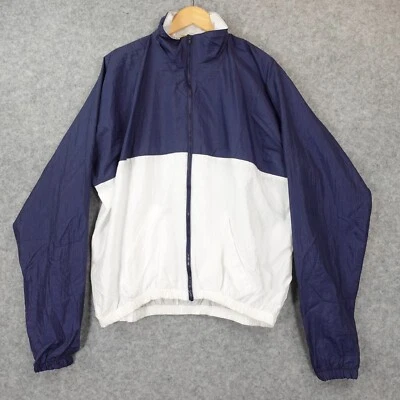 90s VTG Packable Windbreaker XXL Navy AUGUSTA Jacket Track Mesh Coach Stadium - Image 1 of 4