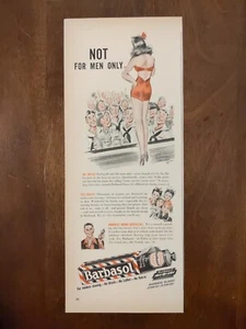 Barbasol 1944 vintage, anuncio impreso. Era de la Segunda Guerra Mundial no solo para hombres - Imagen 1 de 1