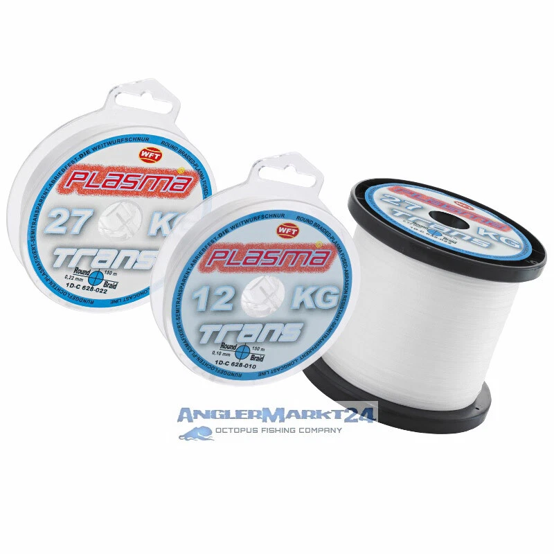 WFT "KG PLASMA Round TRANS" ab 50m bis 3000m geflochtene Angelschnur Schnur