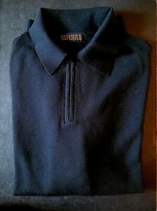 Metropolitan by LORD & TAYLOR Mens Black Sweater Made in Italy Merino Wool XL