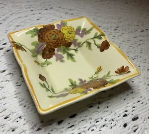 Marigold By Royal Doulton Small Square Dish Butter Jam 1930s Vintage HandPainted