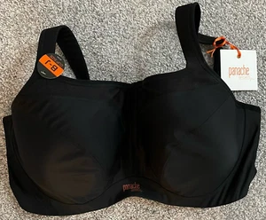 New Panache Sport Women's US Size 38FF Black Underwire 5021 Sports Bra (D1) - Picture 1 of 7