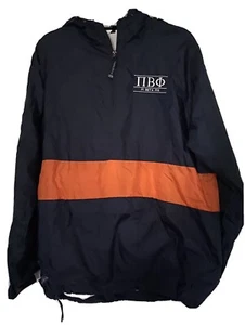 Charles River Pi Beta Phi Large Pullover Hooded Jacket Blue/Orange - Picture 1 of 3