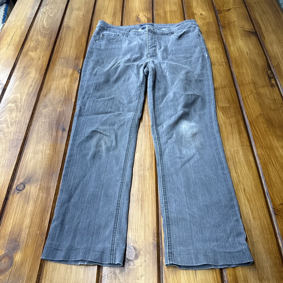 Charter Club Mujer Pequeño Moderno Recto, Talla 10P Gris Secuencia Bolsillos Traseros Foto 1 de 4