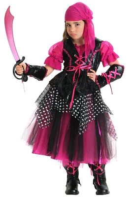 Princess Paradise Caribbean Pirate Child's Costume, Medium Black/Pink - Image 1 of 4