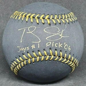 Travis Snider Autographed Signed Black Baseball Jays #1 Pick '06 CFS 1/6 - Picture 1 of 2
