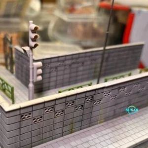 Diorama 1/64 Patterned Fence Model Street Car Parking Layout Props Scene Display - Picture 1 of 15