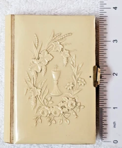 Antique 1892 French Catholic Prayer Book Celluloid Cover Clasp Petit Paroissien - Picture 1 of 15