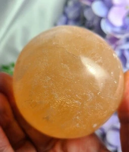 Große 444g 3" 74 mm natürliche orange Selenit Kugel Kristall Kugel Heilung Mineral - Bild 1 von 21