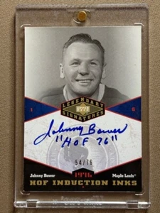Johnny Bower Auto Inscrito "HOF 76" Legendary Signatures 54/76 Salón 2004 - Imagen 1 de 2