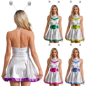 Women Miniskirt Fancy Costume Carnival Clubwear Rave Cosplay Recitals Uniform - Picture 1 of 55