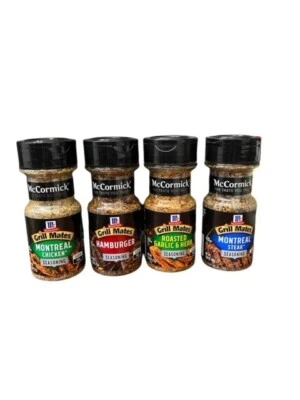 GRILL MATES SEASONING SET MONTREAL-STEAK&CHICKEN, HAMBURGER, ROASTED GARLIC HERB - Image 1 of 2