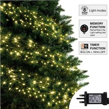Warm White Multi Action LED Cluster Indoor Outdoor Tree String Fairy Lights BNIB