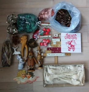 Konvolut Vintage Weihnachtsdeko Räuchermännchen Cortendorf Engel Vögel Äpfelchen - Bild 1 von 5