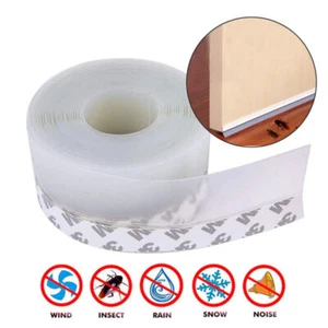 Self Adhesive 5M Door Bottom Seal Strip Weather Window Rubber Seal Weatherstrip - Picture 1 of 11