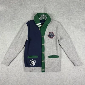 Polo Ralph Lauren Cardigan Boys Large 14-16 Multicolor Embroidered Varsity Shawl - Picture 1 of 10