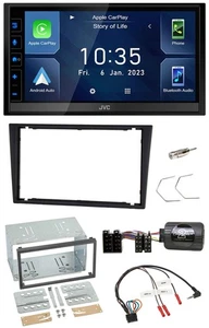 JVC DAB Bluetooth Lenkrad USB 2DIN Autoradio für Opel Corsa C Vectra C charcoal - Bild 1 von 13
