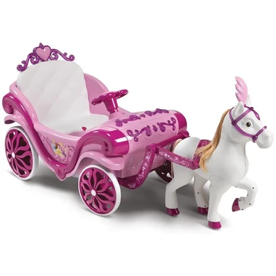 HUFFY Principesse Disney Carrozza Macchinina Elettrica con cavallo per bambina
