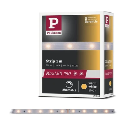 Paulmann 79853 Strip LED MaxLED 250 1m bianco caldo IP20 incl. 1 striscia d F7ue - Immagine 1 di 4