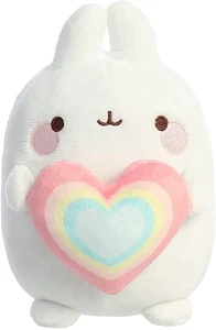 Aurora - Molang - 6" Rainbow Heart Molang Plush - Picture 1 of 6