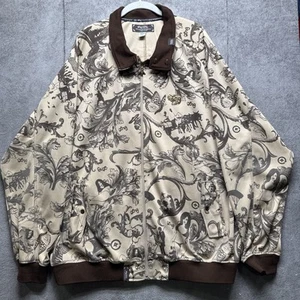LRG Men’s Track Jacket 3XL Tan Brown Iron Maiden Butterfly Streetwear Rare - Picture 1 of 9