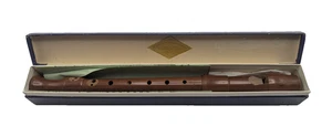 Grabadora de flauta de madera Alexander Heinrich vintage en caja original hecha en Alemania - Imagen 1 de 7