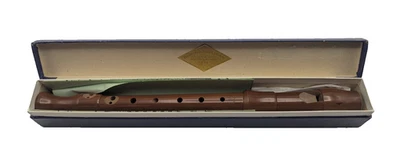 Grabadora de flauta de madera Alexander Heinrich vintage en caja original hecha en Alemania Foto 1 de 4