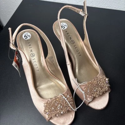 Karen Scott Women Slingback Platform Pump Heels BREENA Size 5 1/2 MSRP $60 - Image 1 of 4